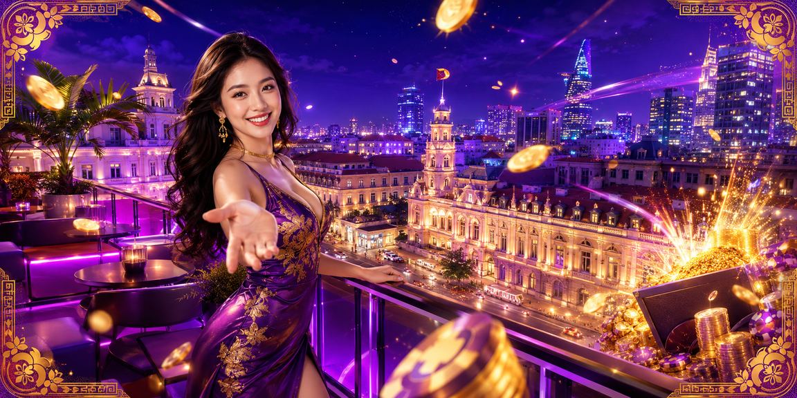Biển hiệu neon cá cược tại Hồ Chí Minh về đêm