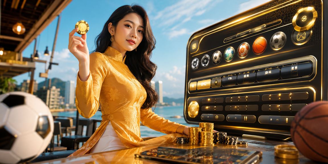 Phụ nữ Việt Nam trong trang phục áo dài tham gia lễ hội giải trí tại Vũng Tàu